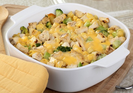 Chicken Broccoli Brown Rice and Cheese Casserole