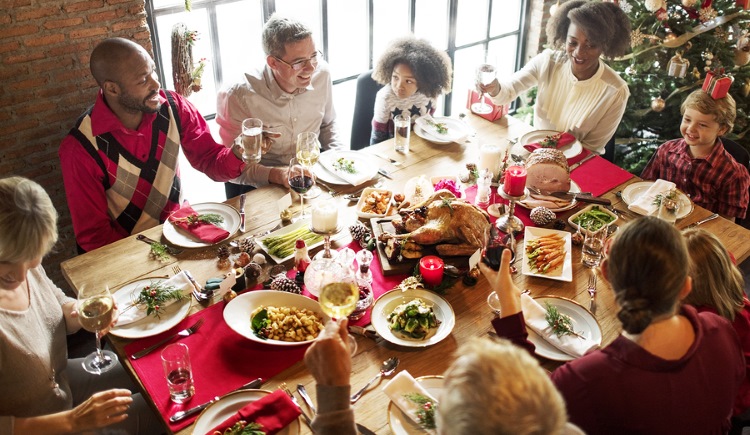 Family Together Christmas Celebration Concept