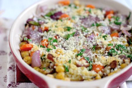 Chickpea Cassoulet with Roasted Vegetables