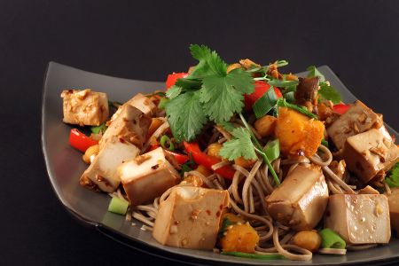Steamed Sole and Tofu in Gingerroot-Garlic-Black Bean Sauce
