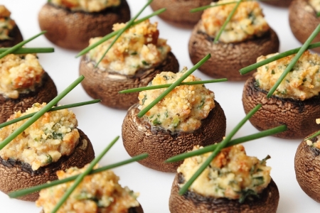 Zest-Stuffed Mushrooms