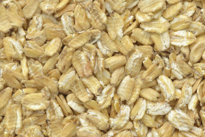 Close-up wheat of khorasan flakes