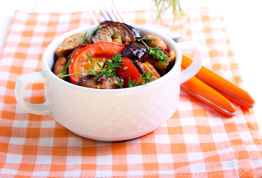 Eggplant (Aubergine) and Chicken Casserole