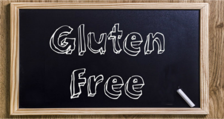 Gluten free - New chalkboard with 3D outlined text - on wood