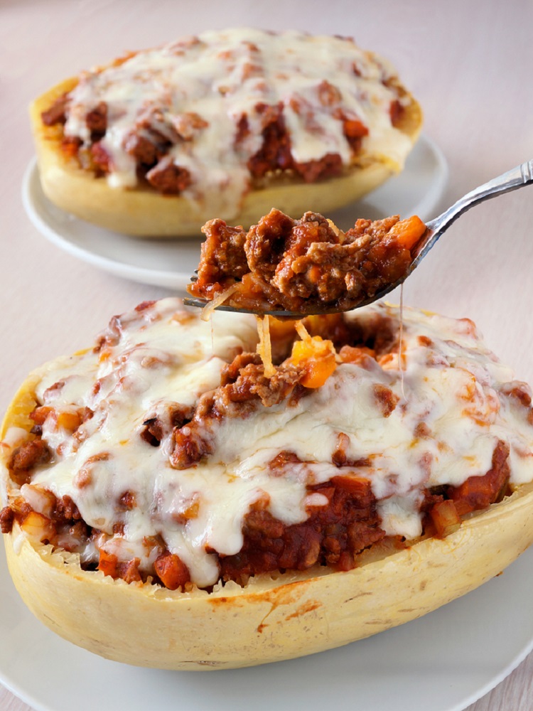 Cheesy Chili Spaghetti Squash Casserole