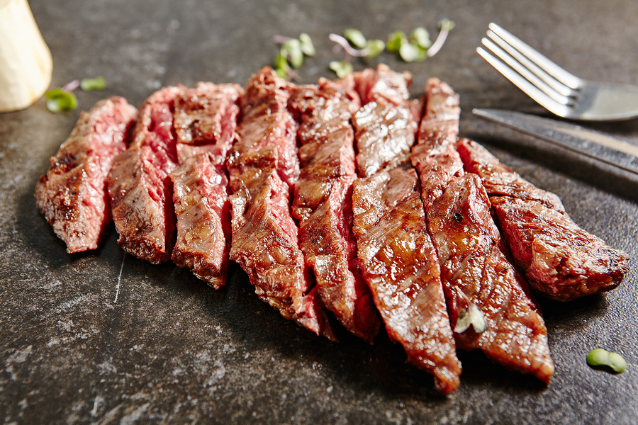 Keto flank steak with ginger and lime