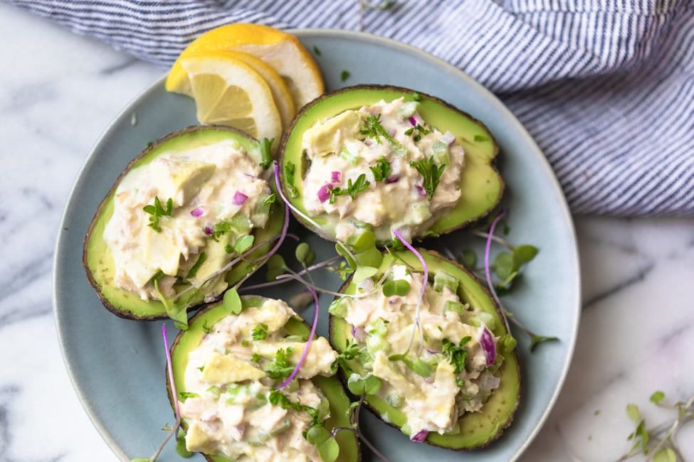 Keto tuna stuffed avocado