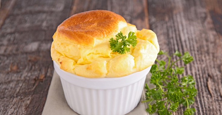 Keto asparagus and goat cheese souffle