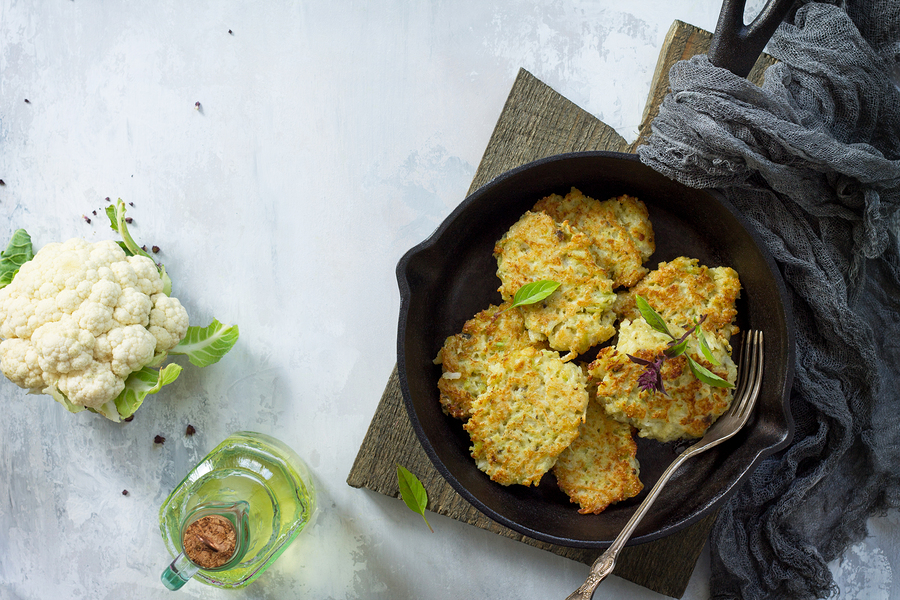 Keto cauliflower fritters