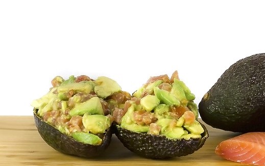 Keto salmon-stuffed avocado