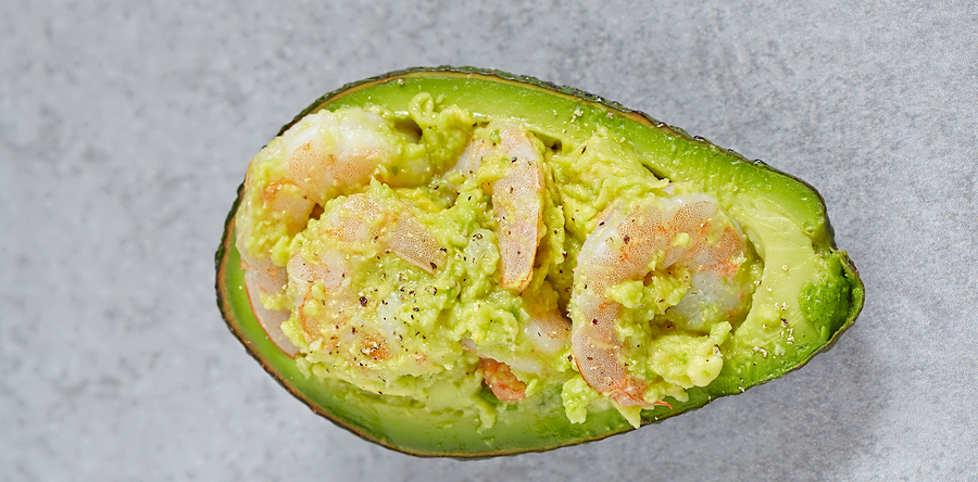 Keto shrimp stuffed avocado