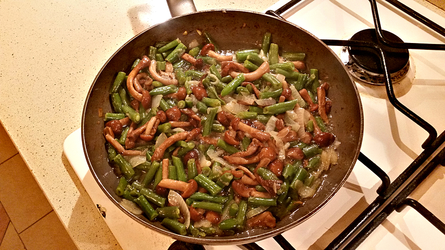 Keto Green bean & mushroom  skillet