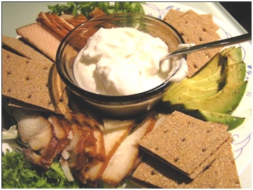 Homemade Rye and Spelt Crackers with Deli Toppings